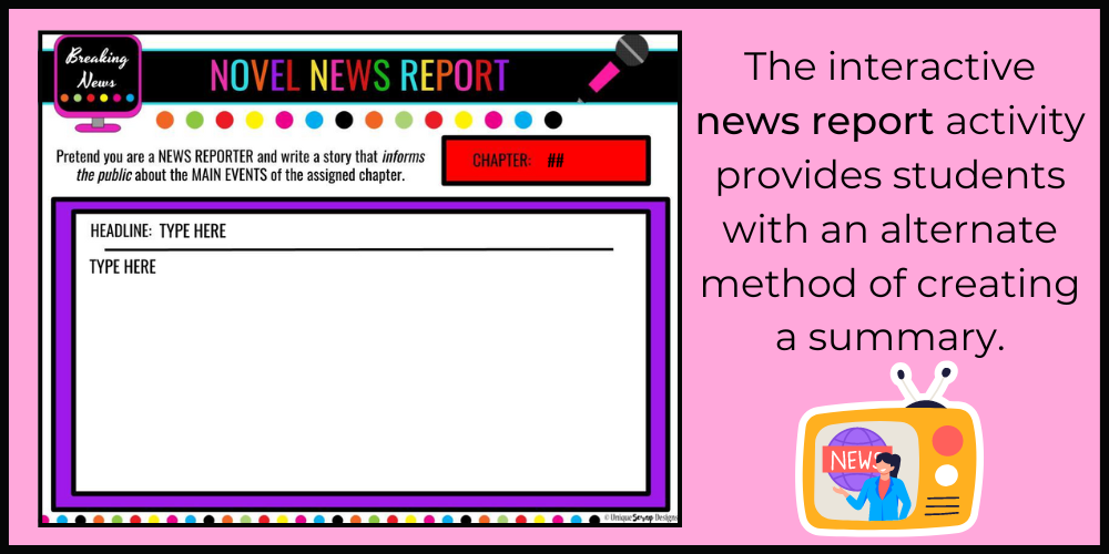 Novel Study Activities For Any Book