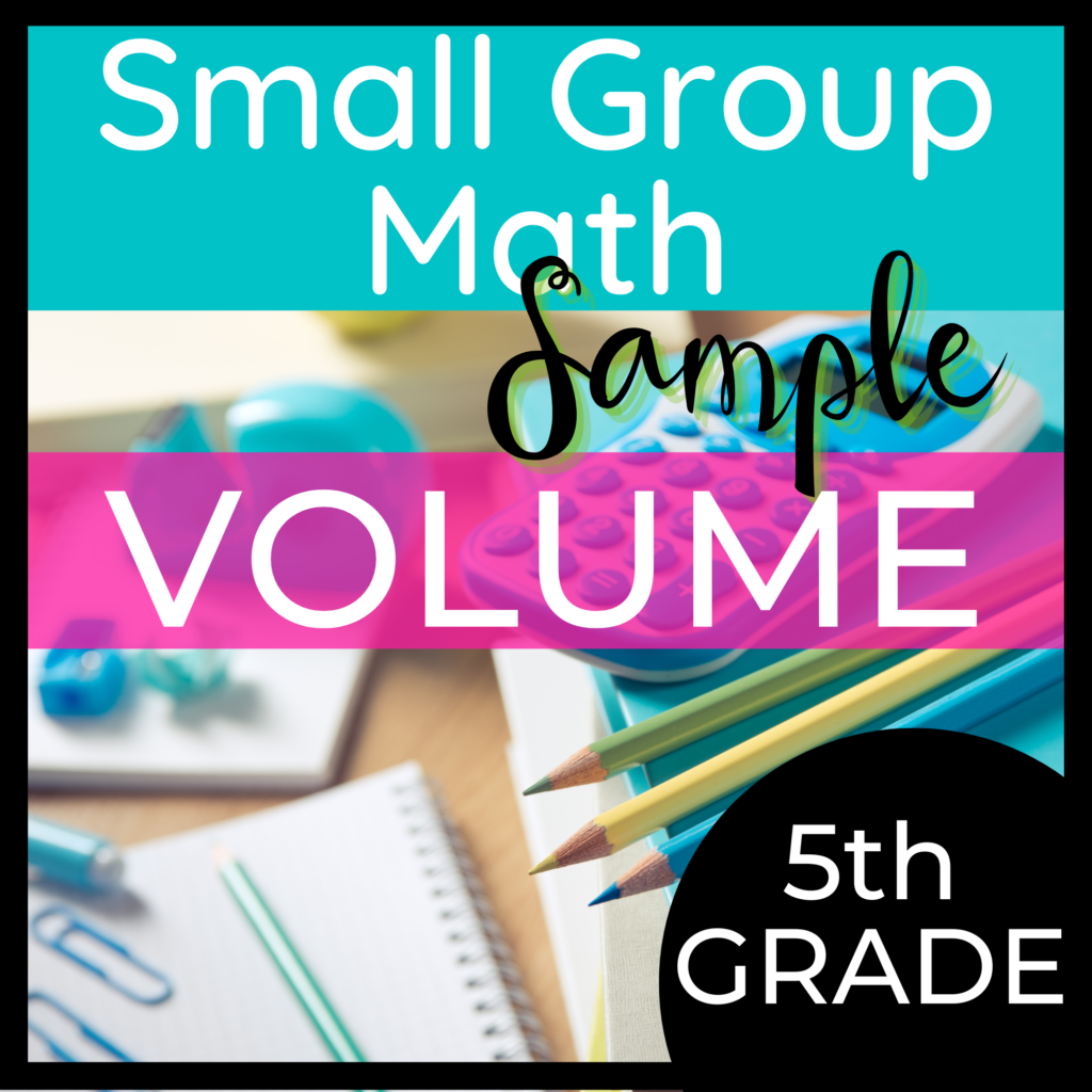 small group math sample